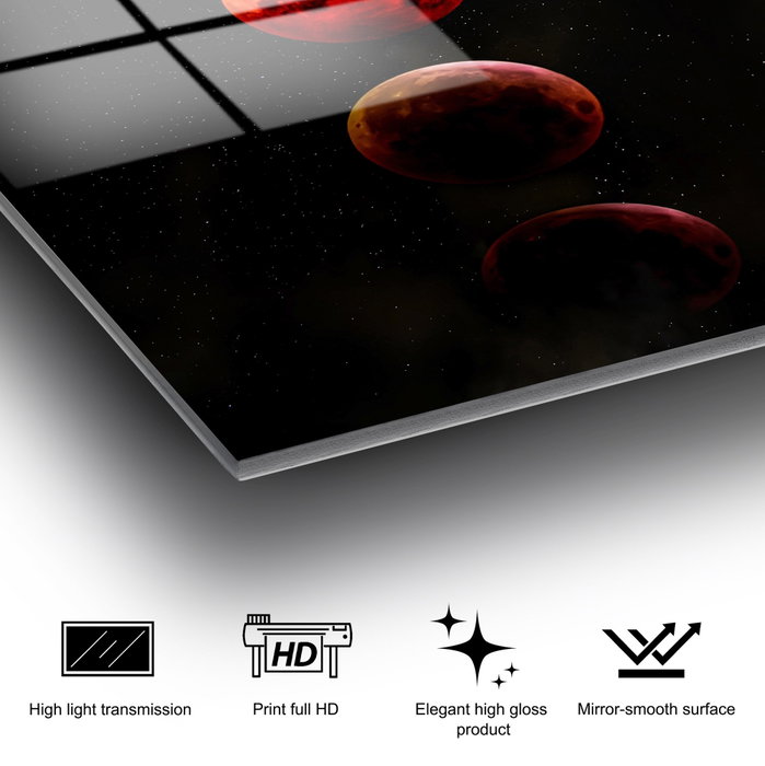 Wallity UV-201 Pintura Decorativa de Vidrio Templado Multicolor 70 x 100 cm
